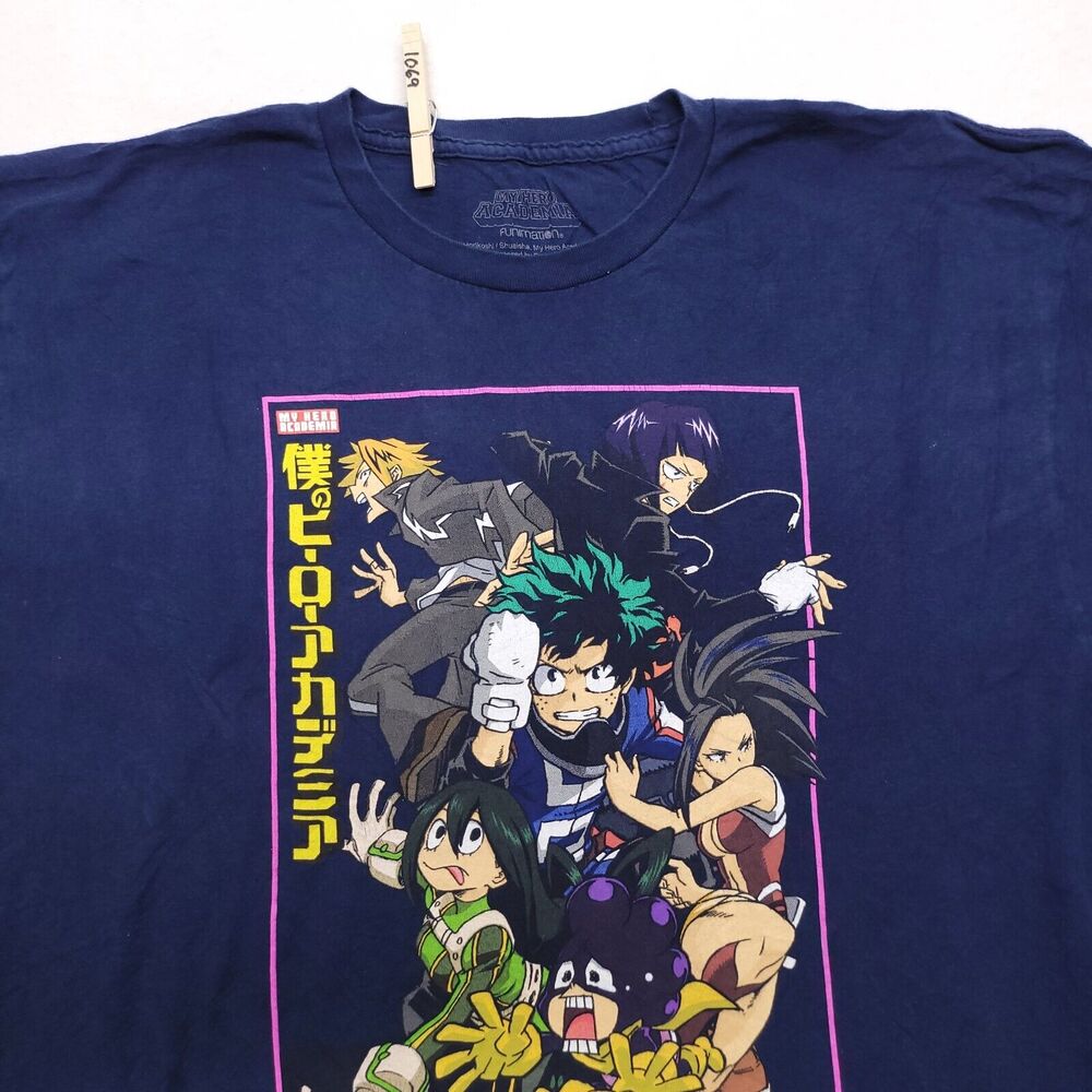 My Hero Academia Casual T-Shirt Adult Mens Size Extra Large XL Mens Blue